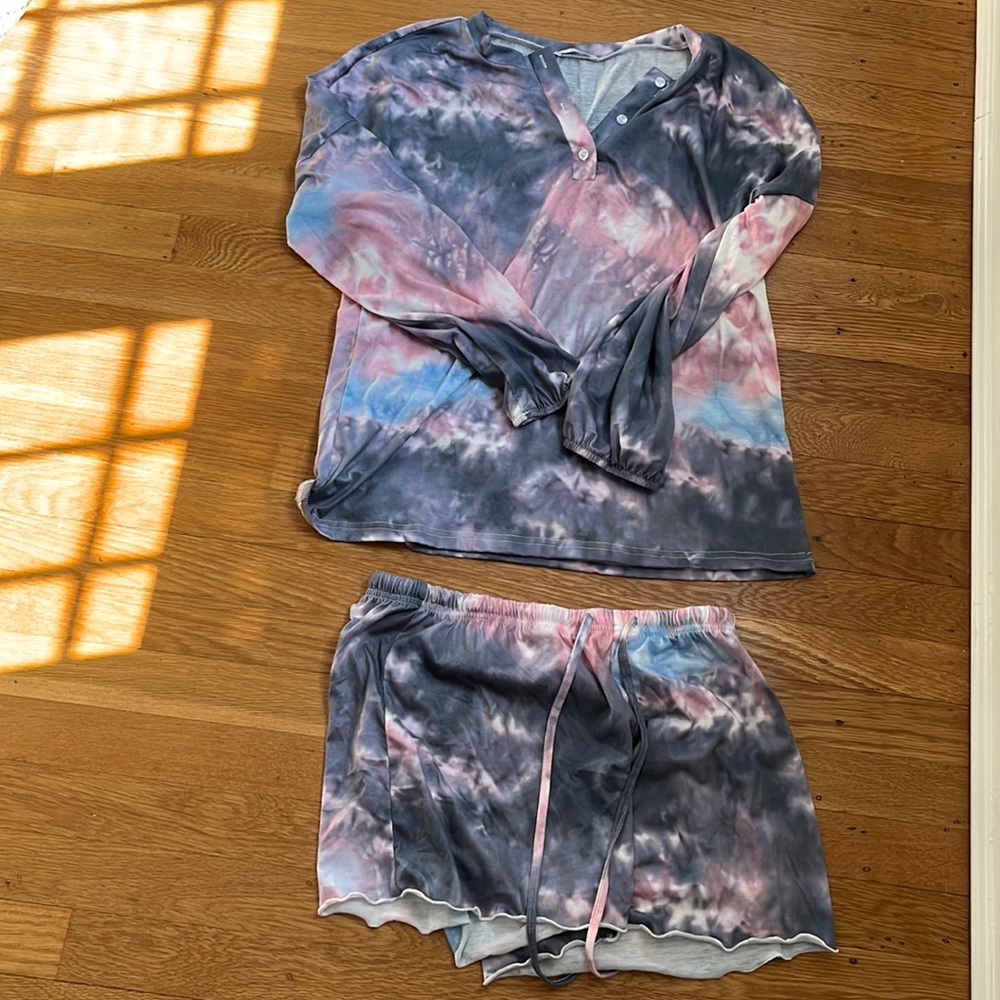 Two piece tie dye pj set - never worn